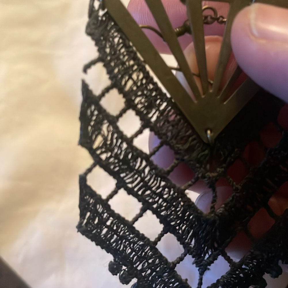 Delicate Unique Chevron Design Silk Earrings - image 2